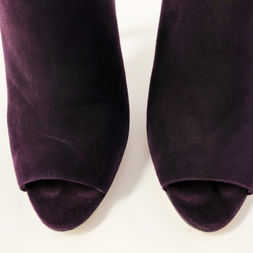 Miu Miu Slingback Booties Plum Suede - Picture 8 of 8